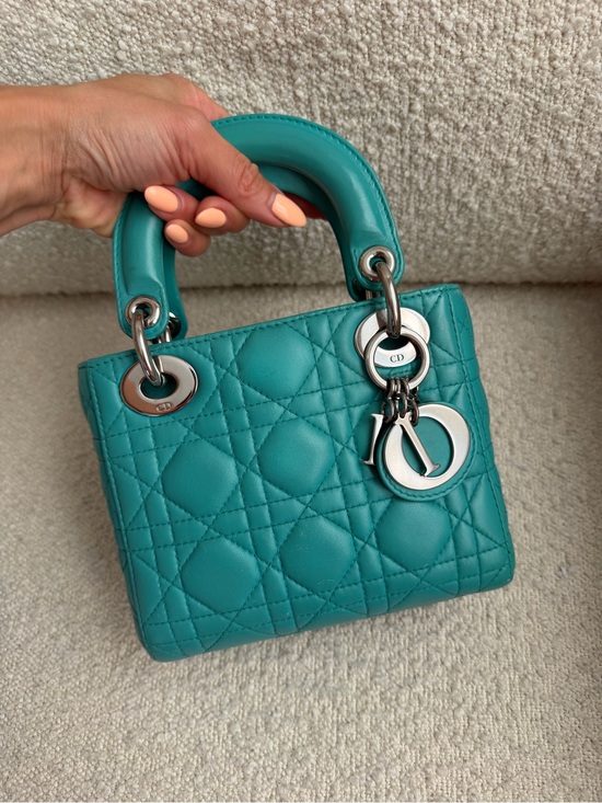 Dior Handbags - Lady Dior Mini Bag in Teal